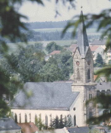 Kirche in Gefrees mit Naturschiefer-Dach